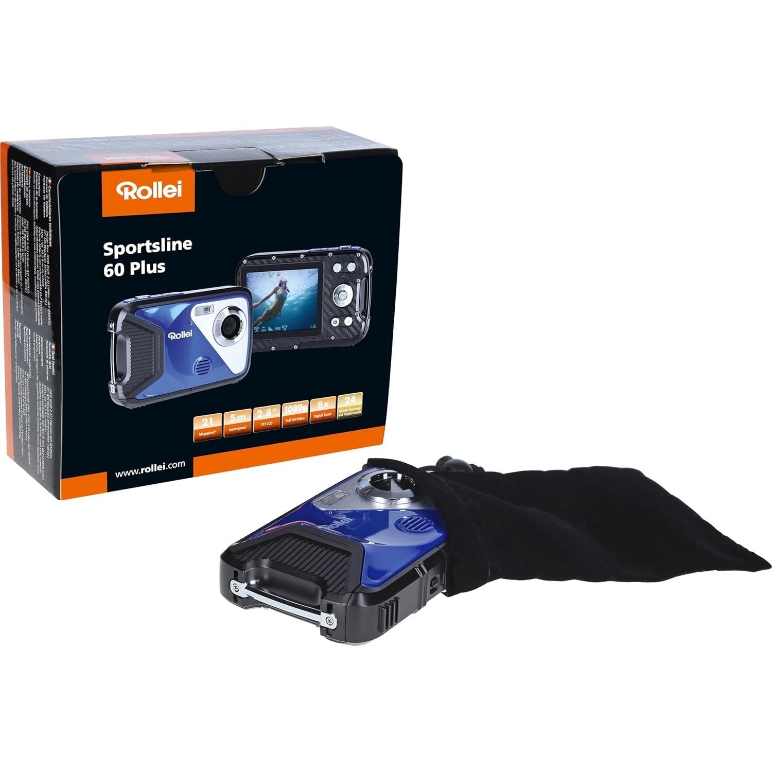 ROLLEI SPORTSLINE 60 PLUS DIGITAL CAMERA - GARANZIA 2 ANNI UFFICIALE ITALIA