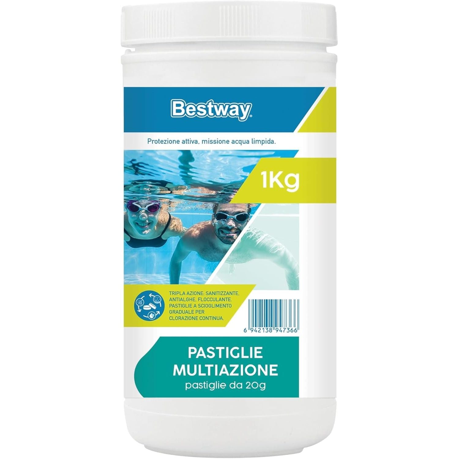 Bestway Cloro Pastiglie Combinate Multiazione 1 Kg Pastiglie Da 20 Gr