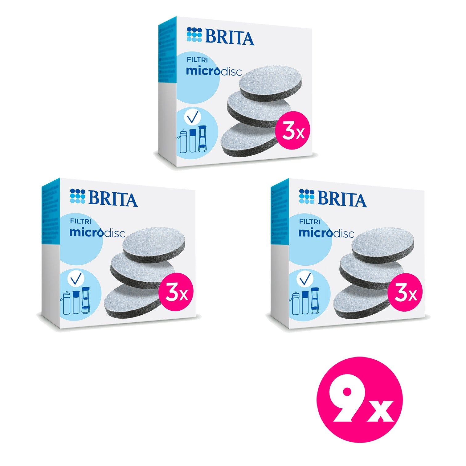 Brita MicroDisc - Filtri per bottiglie e borracce filtranti (9x Microdisc)