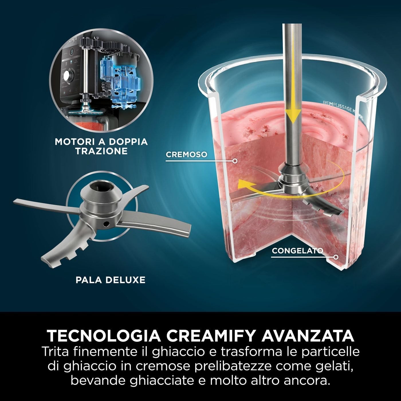 SHARK NINJA GELATERIA CREAMI DELUXE 7 IN 1 - GARANZIA UFFICIALE ITALIA 2 ANNI