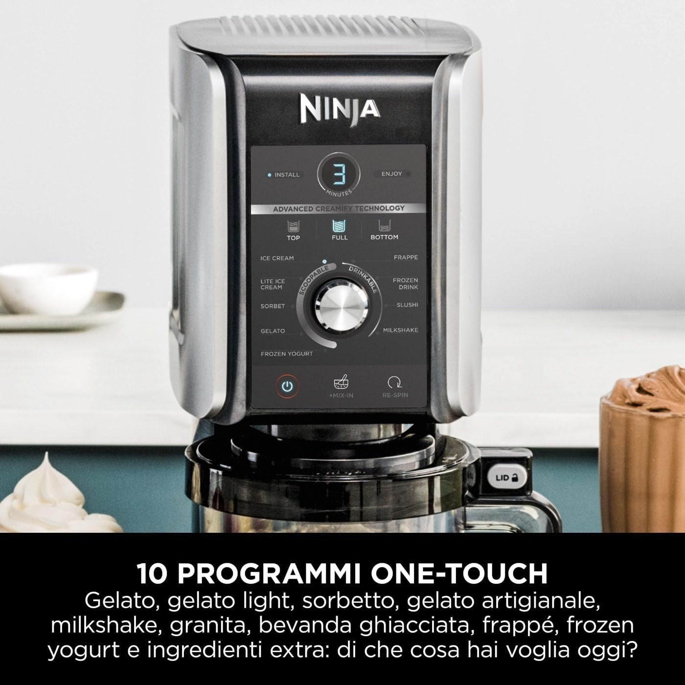 SHARK NINJA GELATERIA CREAMI DELUXE 7 IN 1 - GARANZIA UFFICIALE ITALIA 2 ANNI