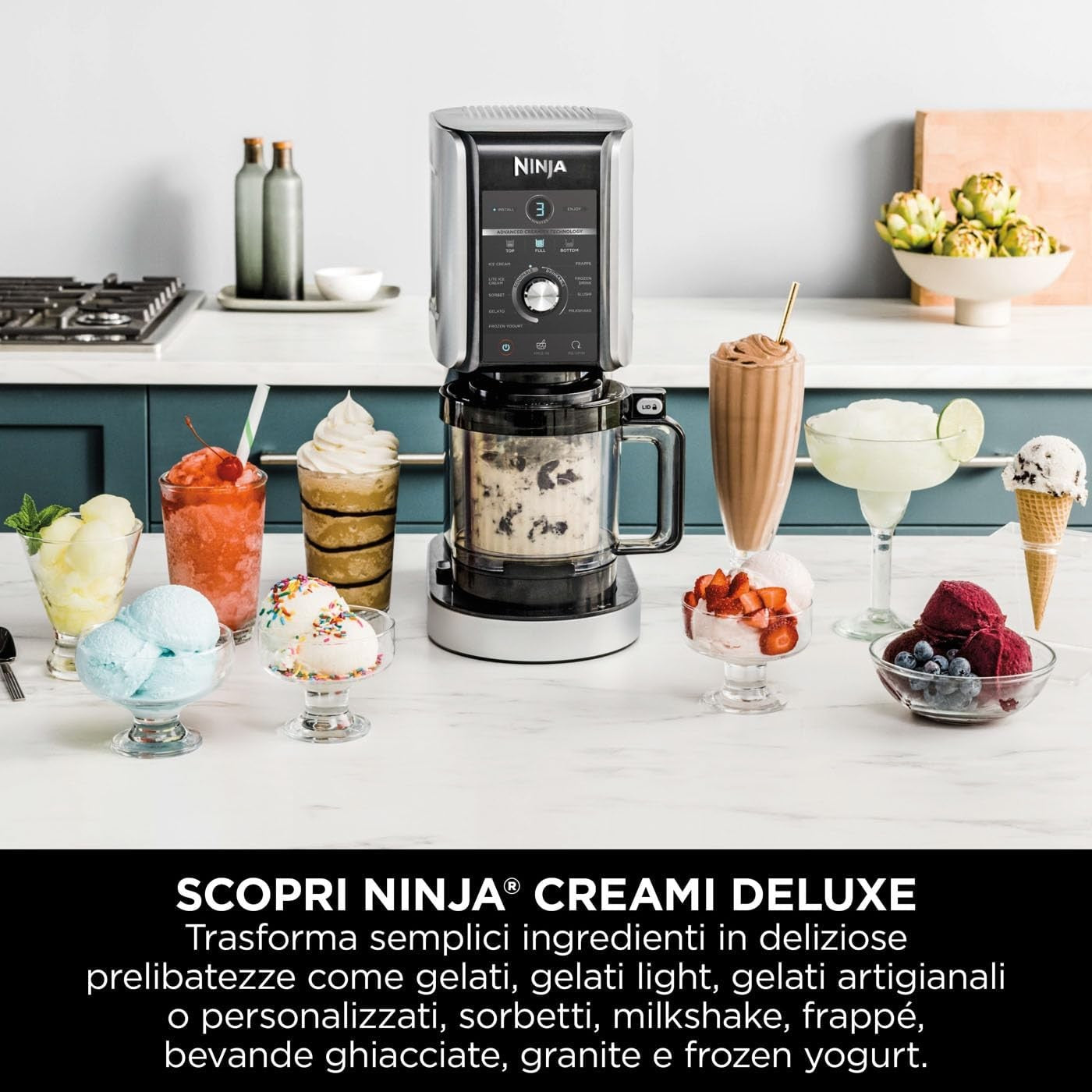 SHARK NINJA GELATERIA CREAMI DELUXE 7 IN 1 - GARANZIA UFFICIALE ITALIA 2 ANNI