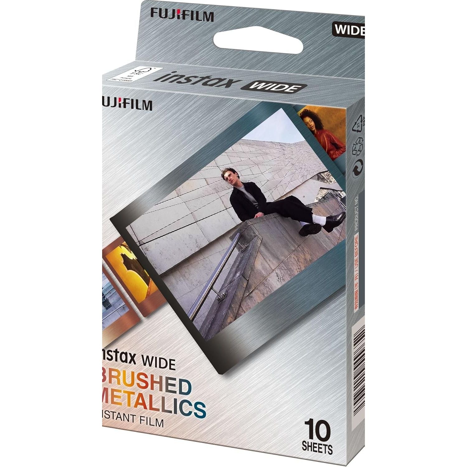 Fujifilm Instax Wide Film Brushed Metal Border (Kit - 10 Scatti)