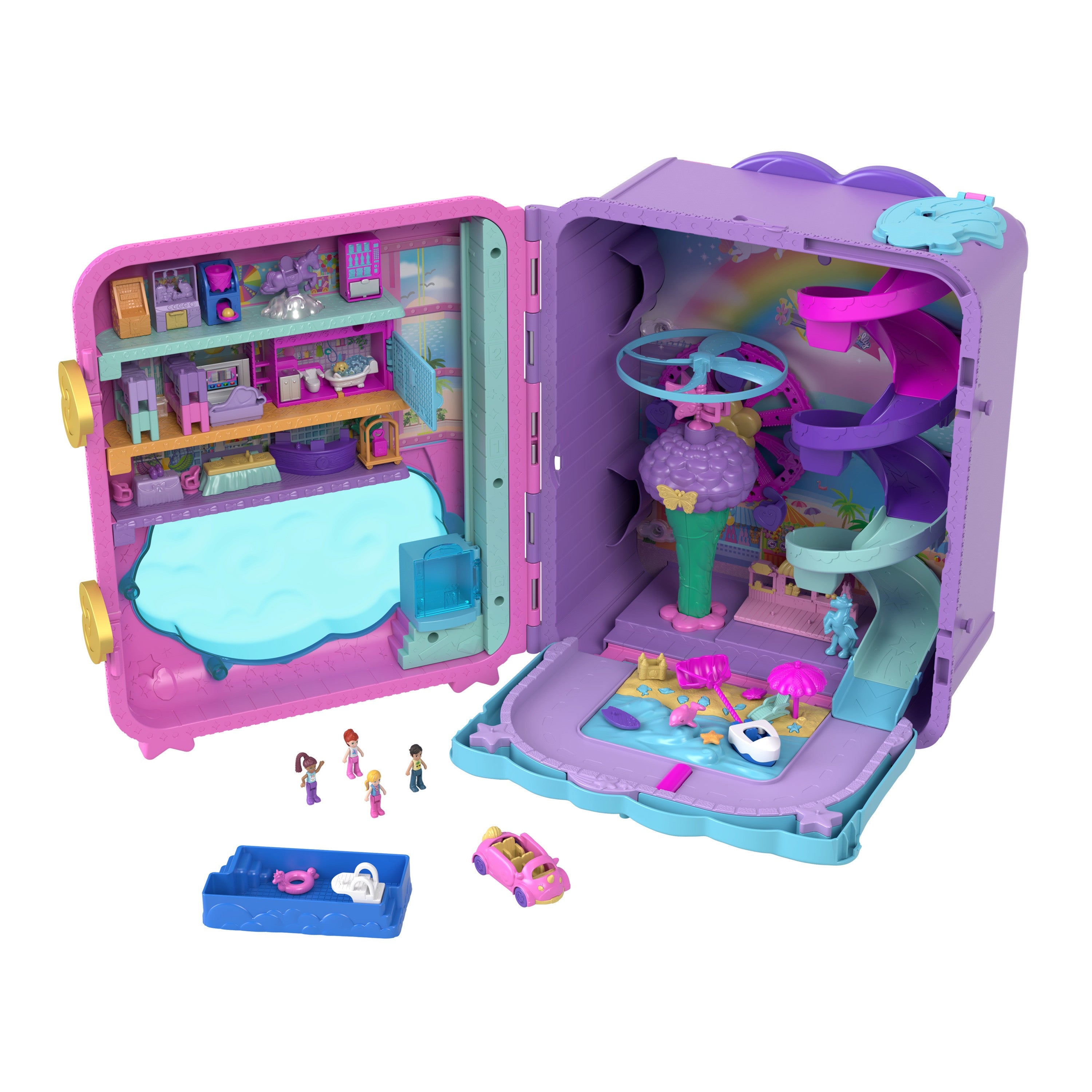 Polly Pocket Pollyville Trolley Resort Vacanze Playset