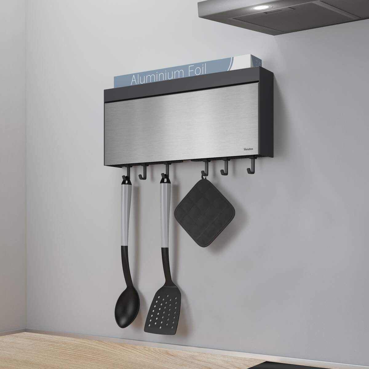 Metaltex Tango Inox Dispenser porta rotoli 3 in 1
