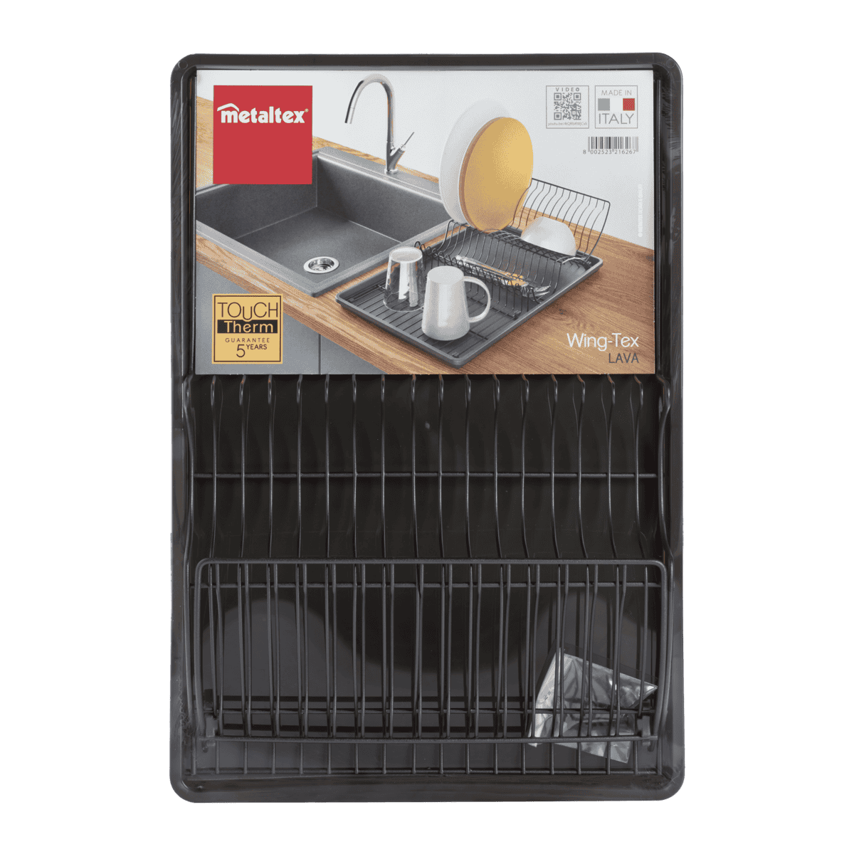 Metaltex Wingtex Lava - Scolapiatti con bacinella