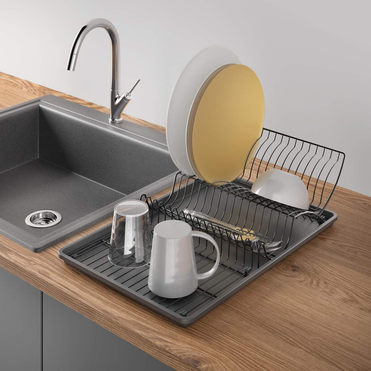 Metaltex Wingtex Lava - Scolapiatti con bacinella