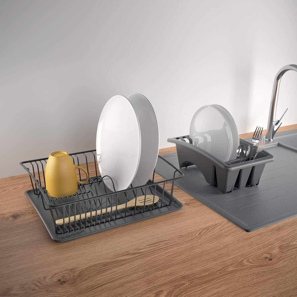 Metaltex Aquatex Plus LAVA - Scolapiatti con bacinella e vaschetta