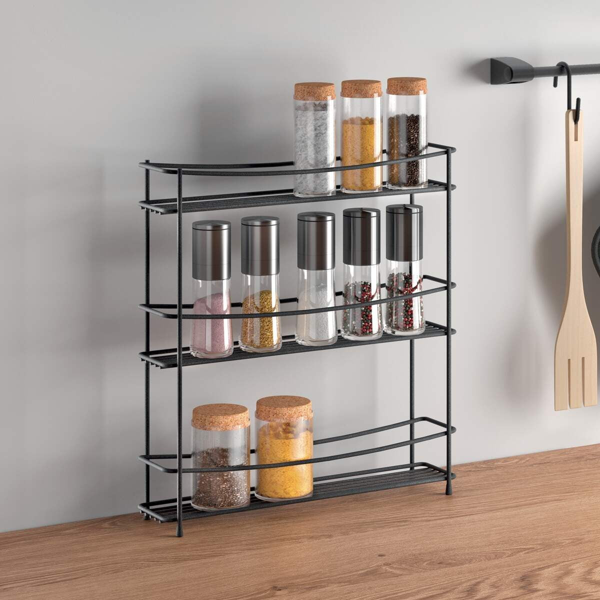 Metaltex Kumino 3 LAVA – Porta spezie 3 piani