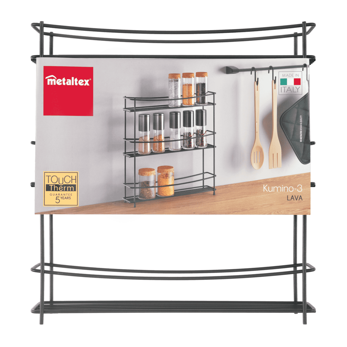 Metaltex Kumino 3 LAVA – Porta spezie 3 piani