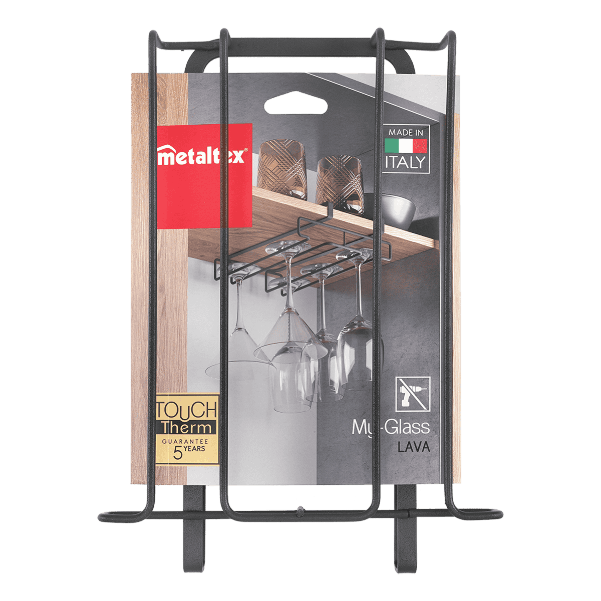 Metaltex My-Glass LAVA – Sottoripiano porta calici