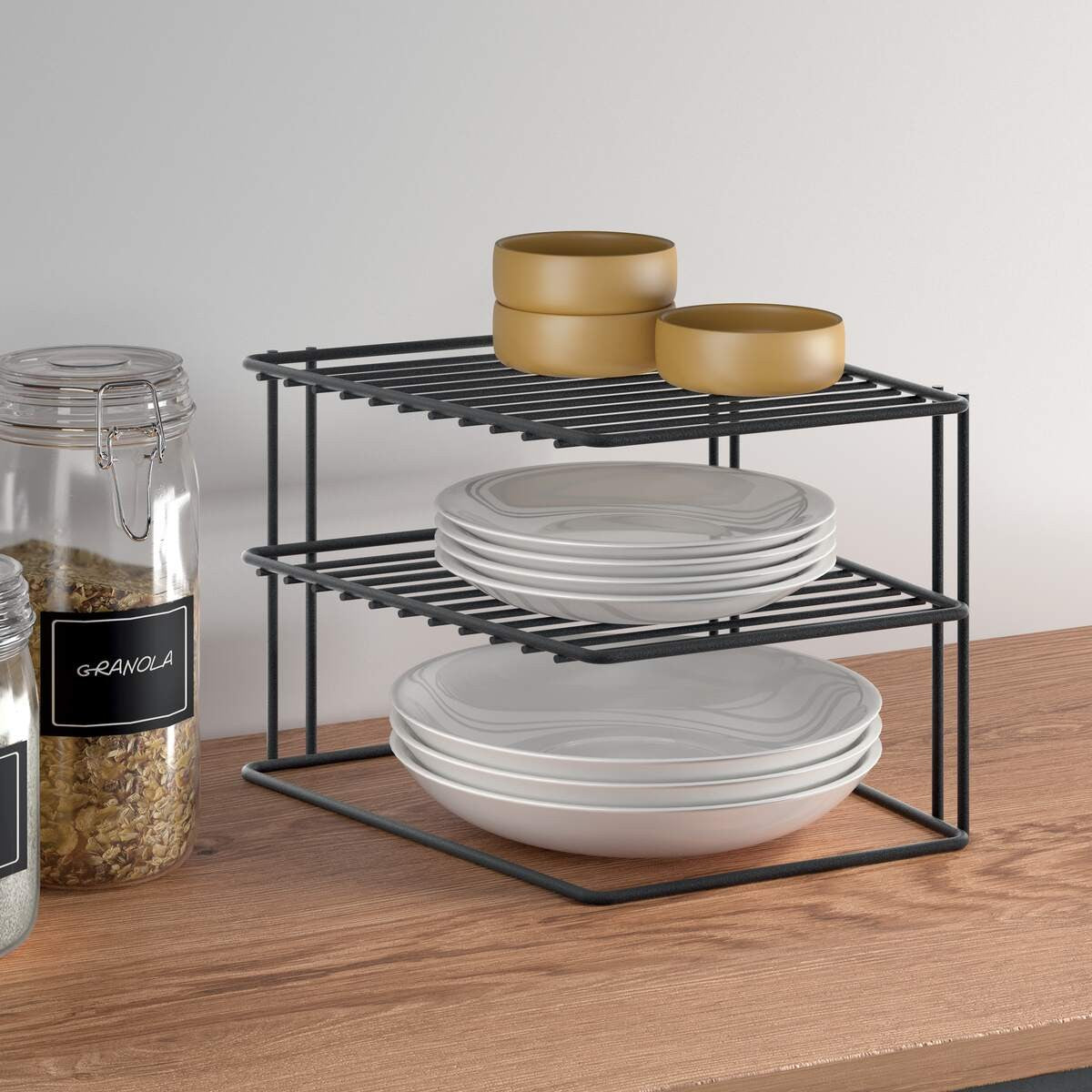 Metaltex Palio LAVA – Mensola angolare 2 piani