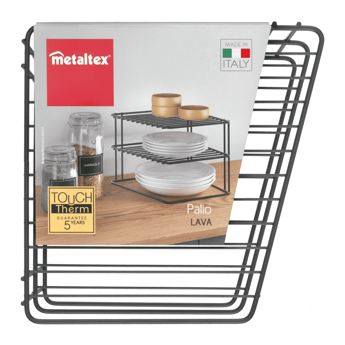 Metaltex Palio LAVA – Mensola angolare 2 piani