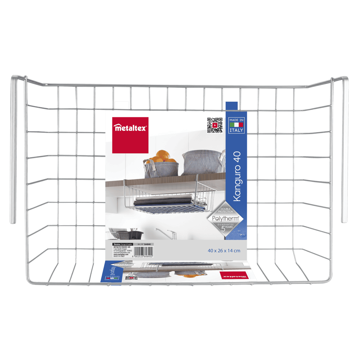 Metaltex Kanguro 40 Silver – Cestello sottoripiano