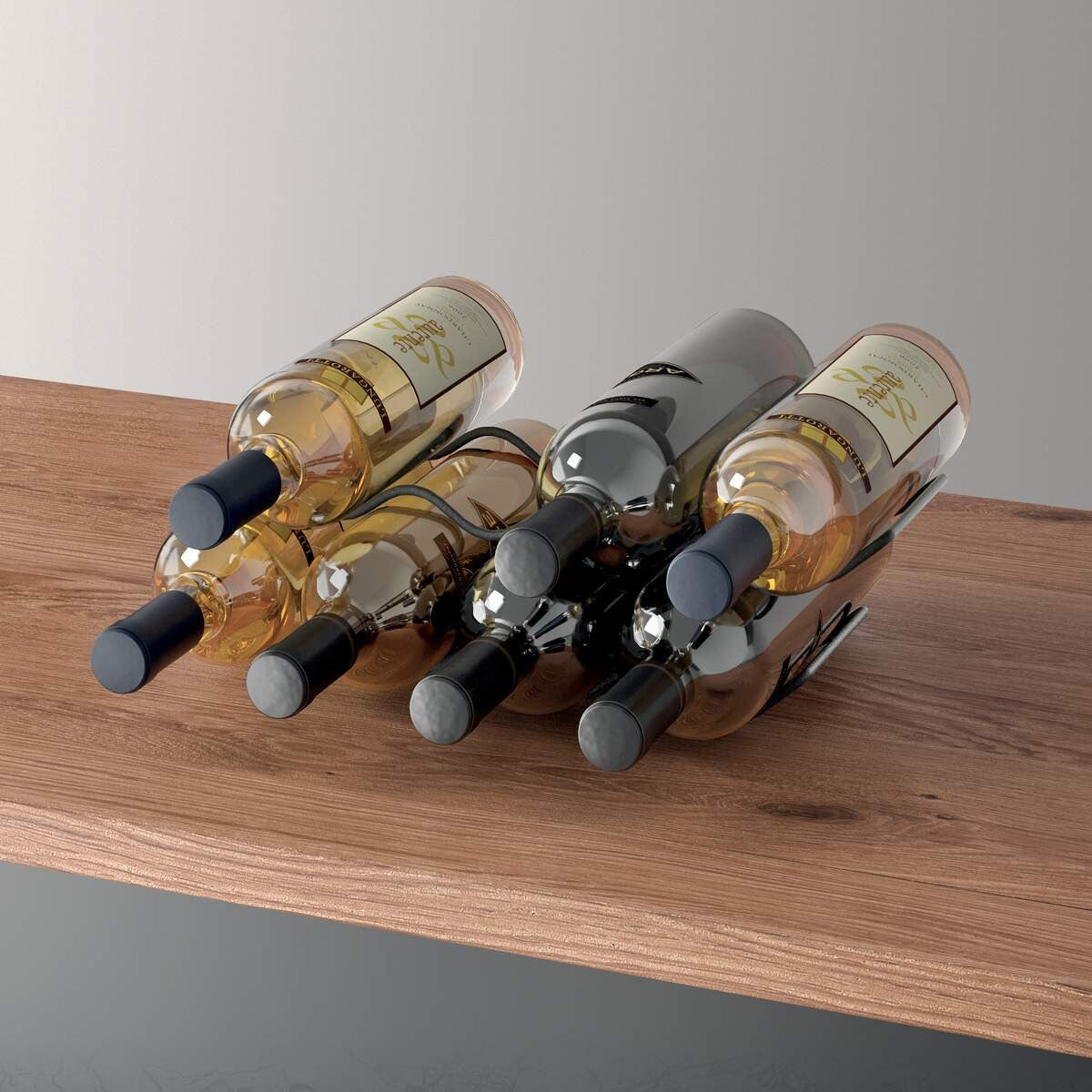 Metaltex Wave 20 LAVA – Set 2 portabottiglie impilabili