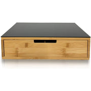 Cassetto Porta Cialde o Capsule in Bamboo Con Ripiano In Vetro Temperato