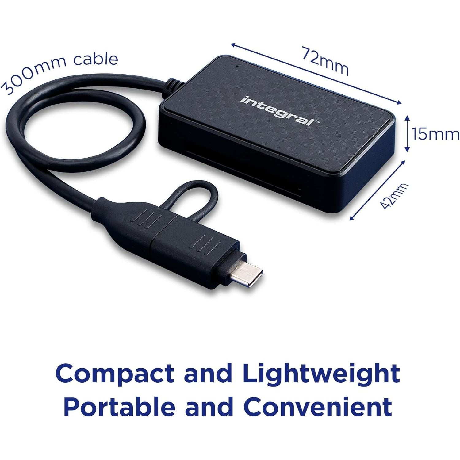 INTEGRAL MULTI CARD READER 4 in 1 USB 3.2 TYPE A-TYPE C