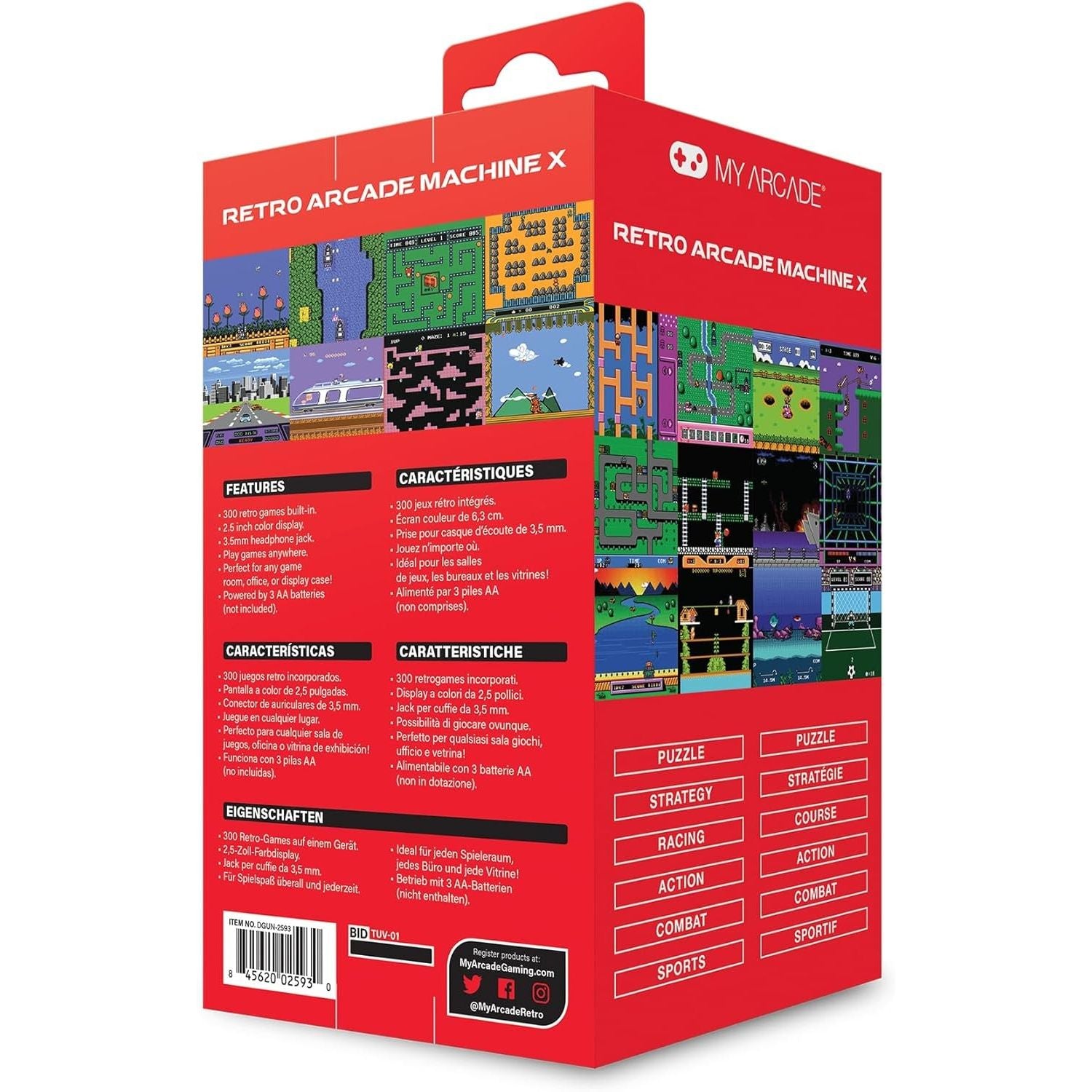 MyArcade Retro Arcade Machine X 300 in 1 - Console Portatile Mini Cabinato