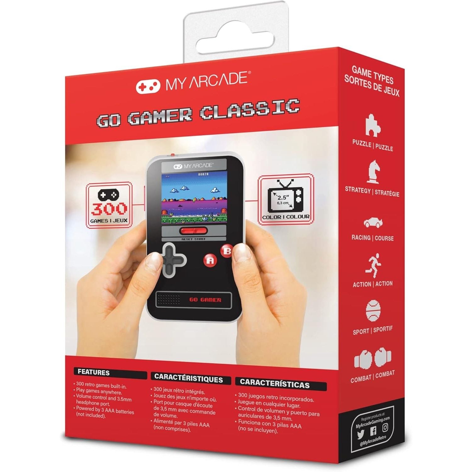 MyArcade Go Gamer Classic 300 in 1 – Console Portatile Retro