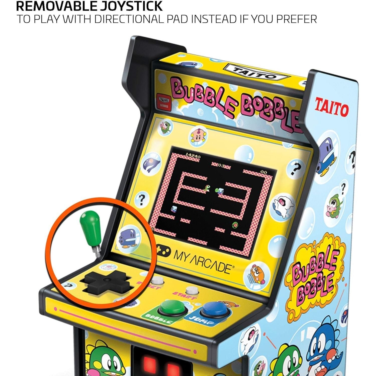MyArcade Bubble Bobble Micro Player 6.75" – Retro Arcade da Collezione