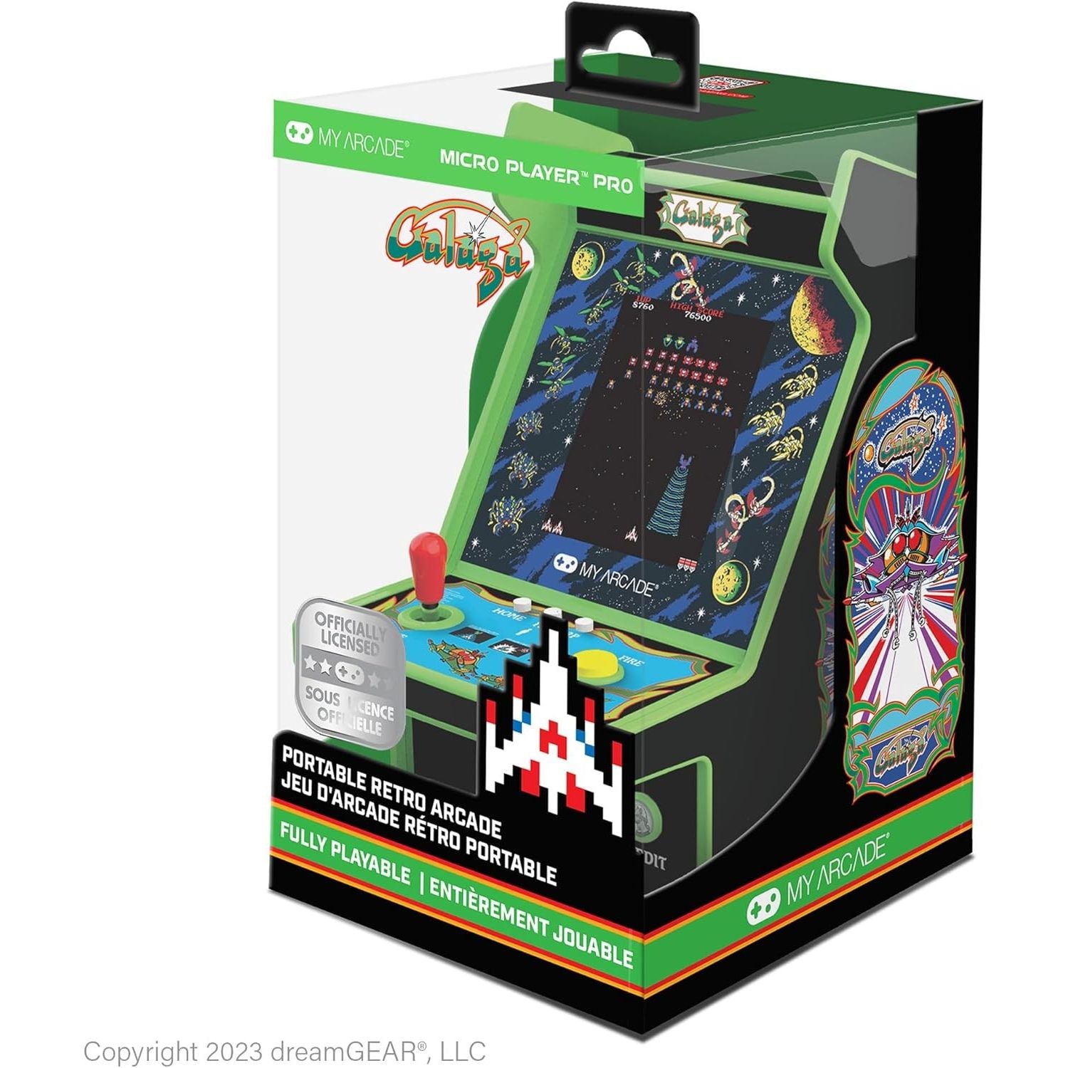 MyArcade Galaga Micro Player Pro 6.7" – Console Arcade Retro Portatile 2 Giochi in 1