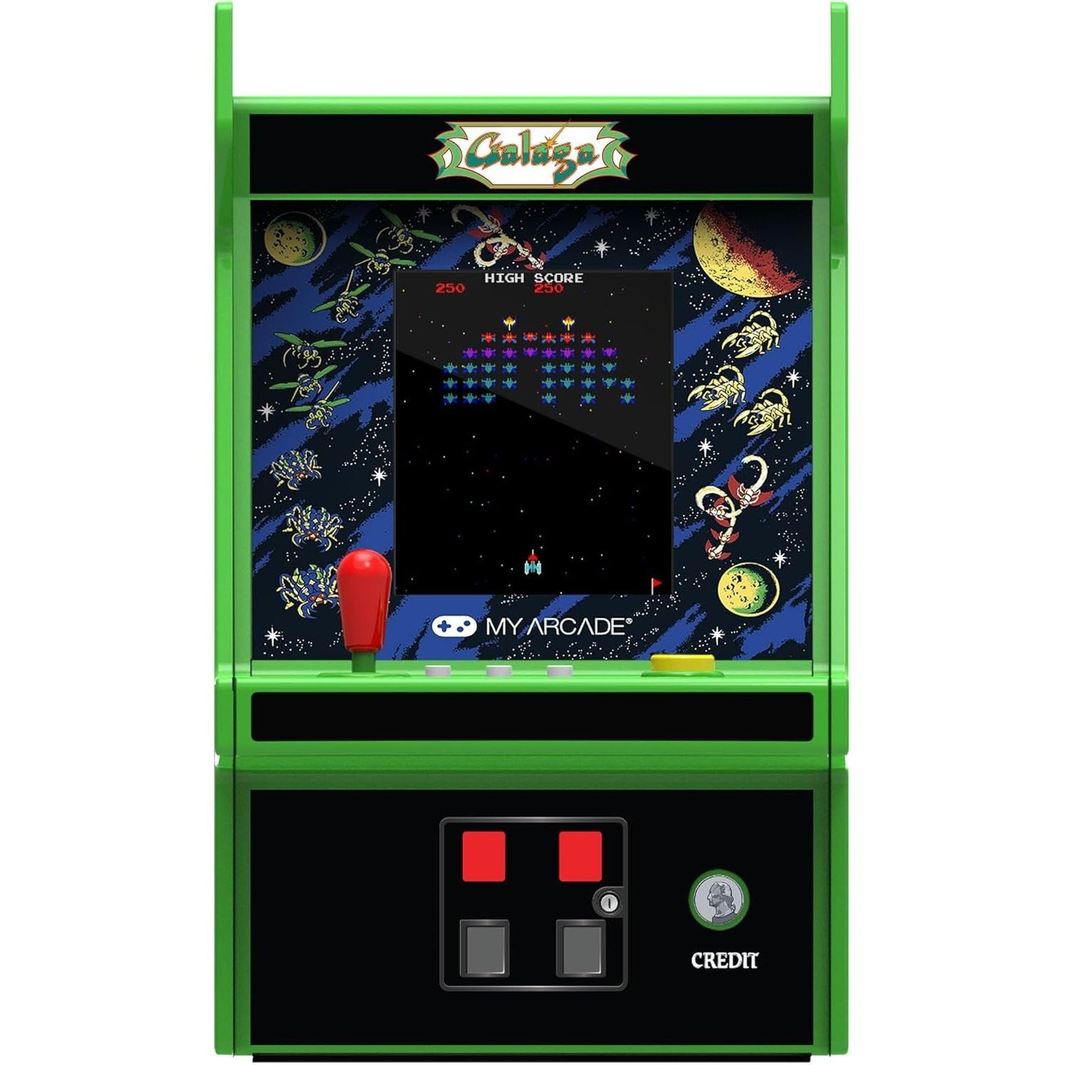 MyArcade Galaga Micro Player Pro 6.7" – Console Arcade Retro Portatile 2 Giochi in 1