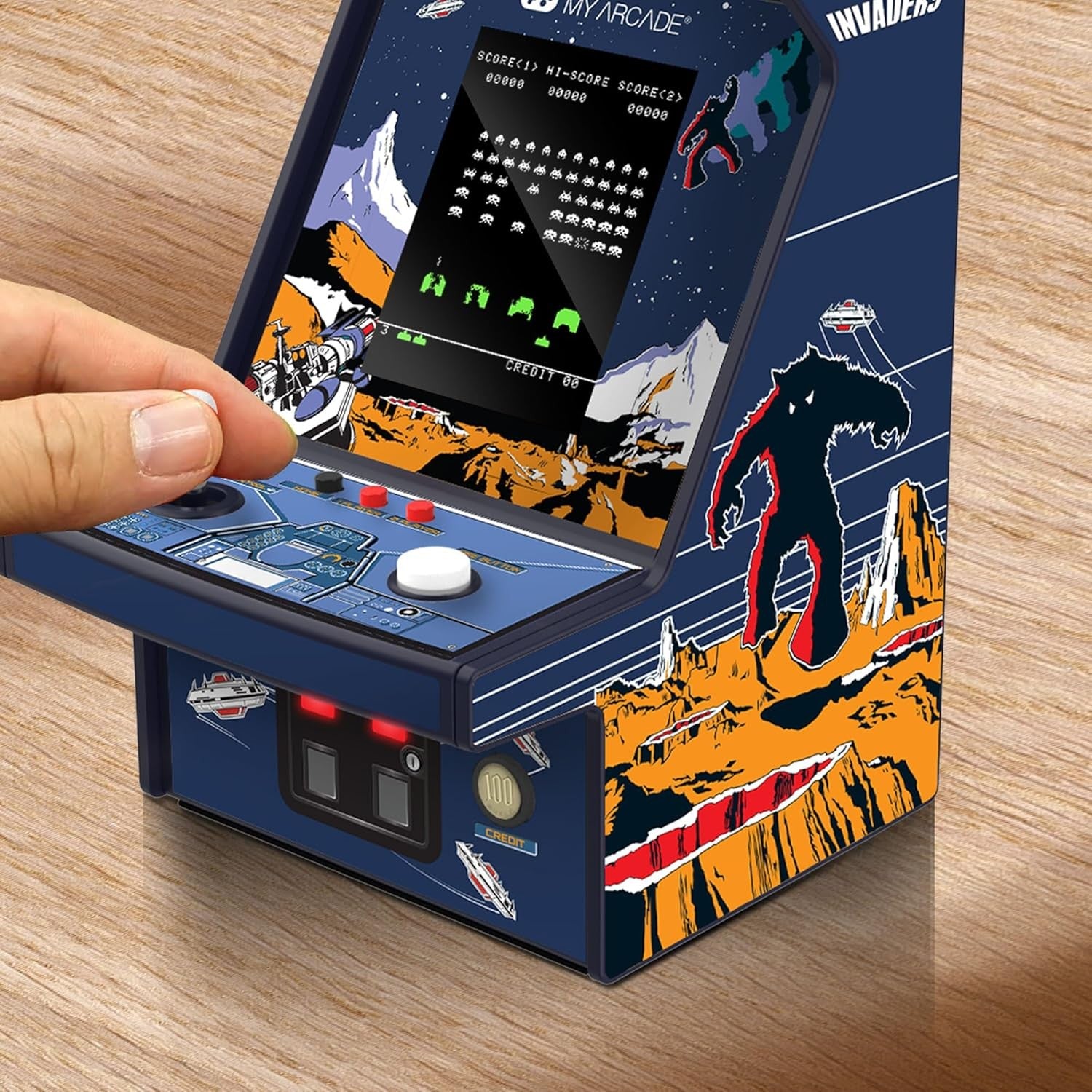 MyArcade Micro Player Pro 6.7" Space Invaders – Console Arcade Retro Portatile 2 Giochi in 1