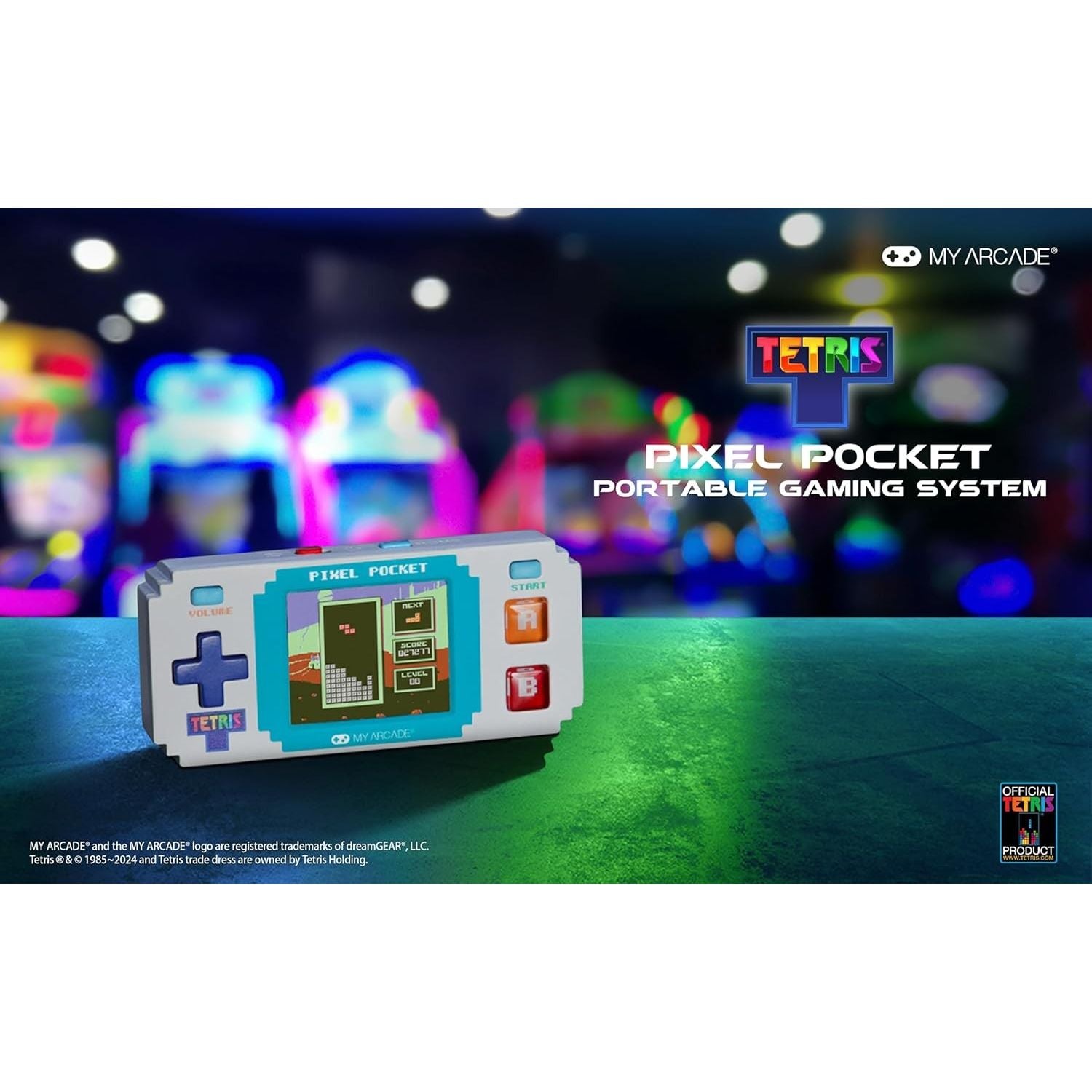 MyArcade Tetris Pixel Pocket  – Console portatile retro 11 giochi
