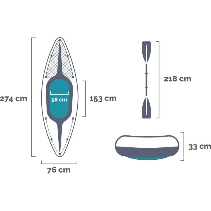 Canoa Gonfiabile Intex Challenger K1 68305NP – Kayak 1 Posto PVC SuperStrong con Pompa e Remo