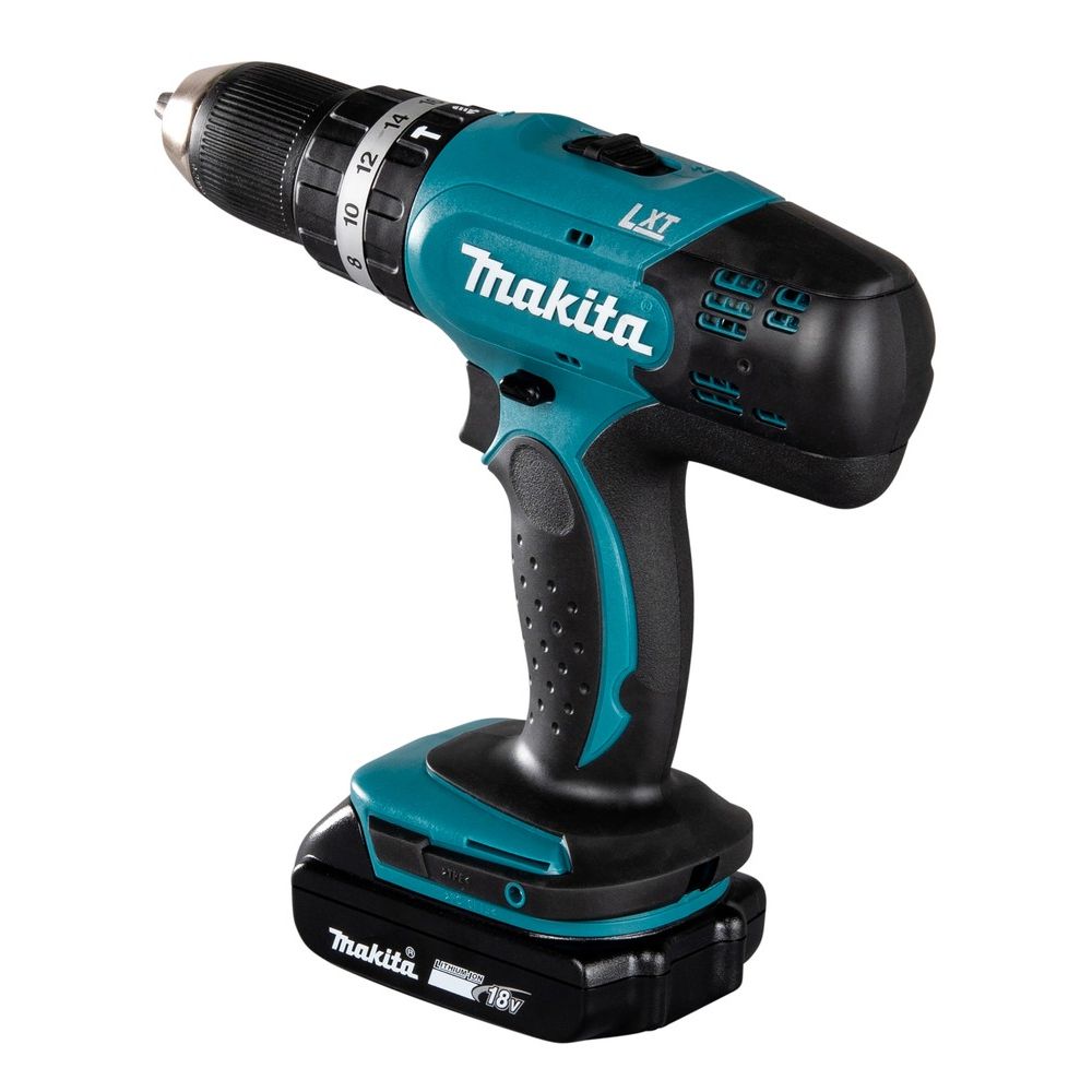 Makita Trapano Avvitatore con Percussione LXT DHP453RFX2 18V – Kit Completo