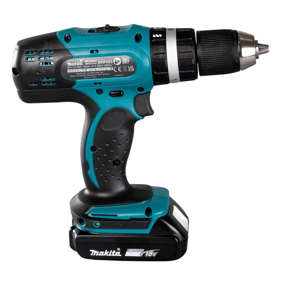 Makita Trapano Avvitatore con Percussione LXT DHP453RFX4 18V – Kit Completo con Batterie e Accessori