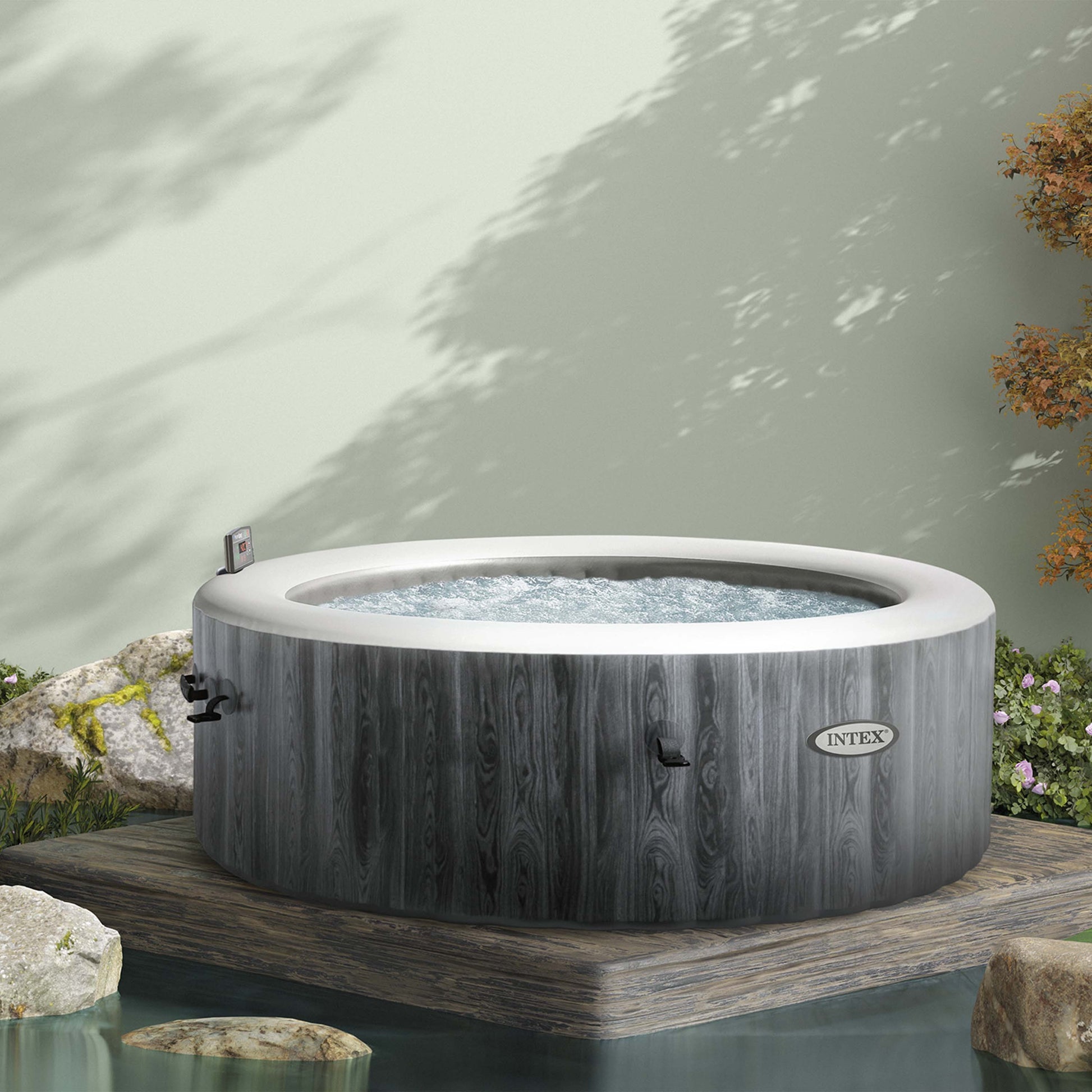 Intex 28440NP PureSpa Greywood Deluxe Spa Idromassaggio 4 Posti