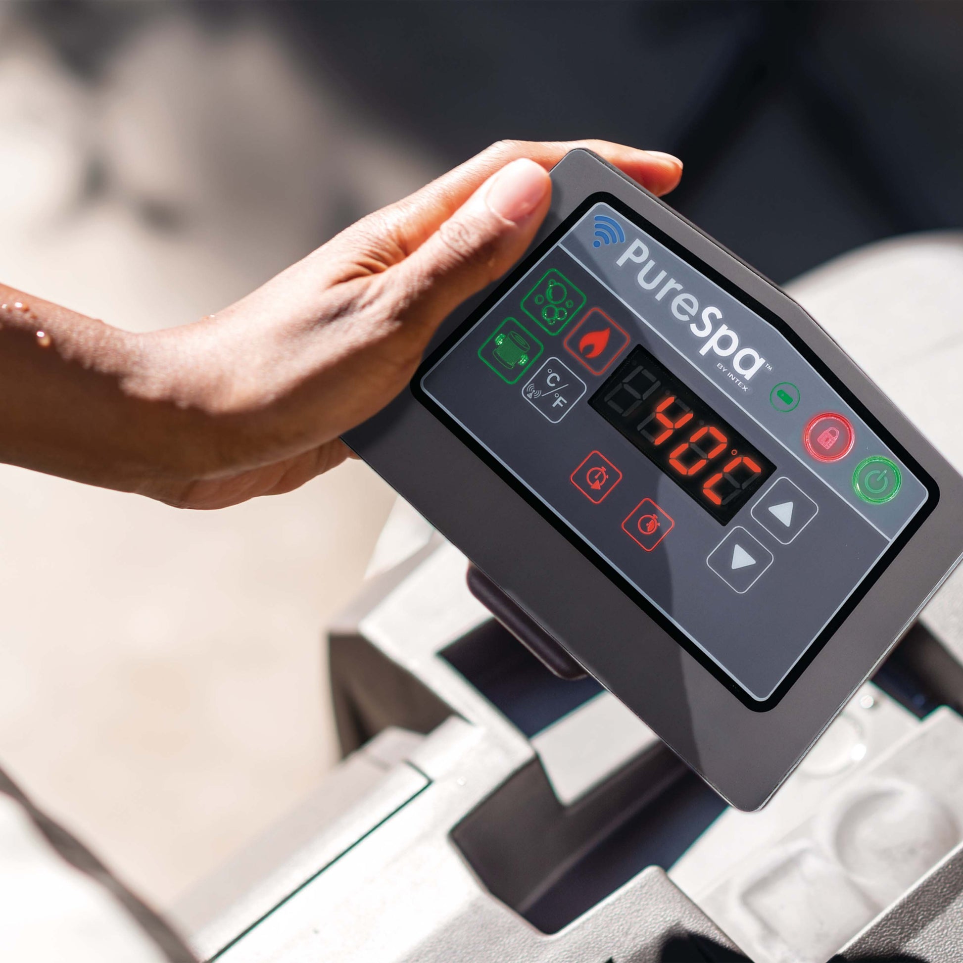 Intex 28440NP PureSpa Greywood Deluxe Spa Idromassaggio 4 Posti