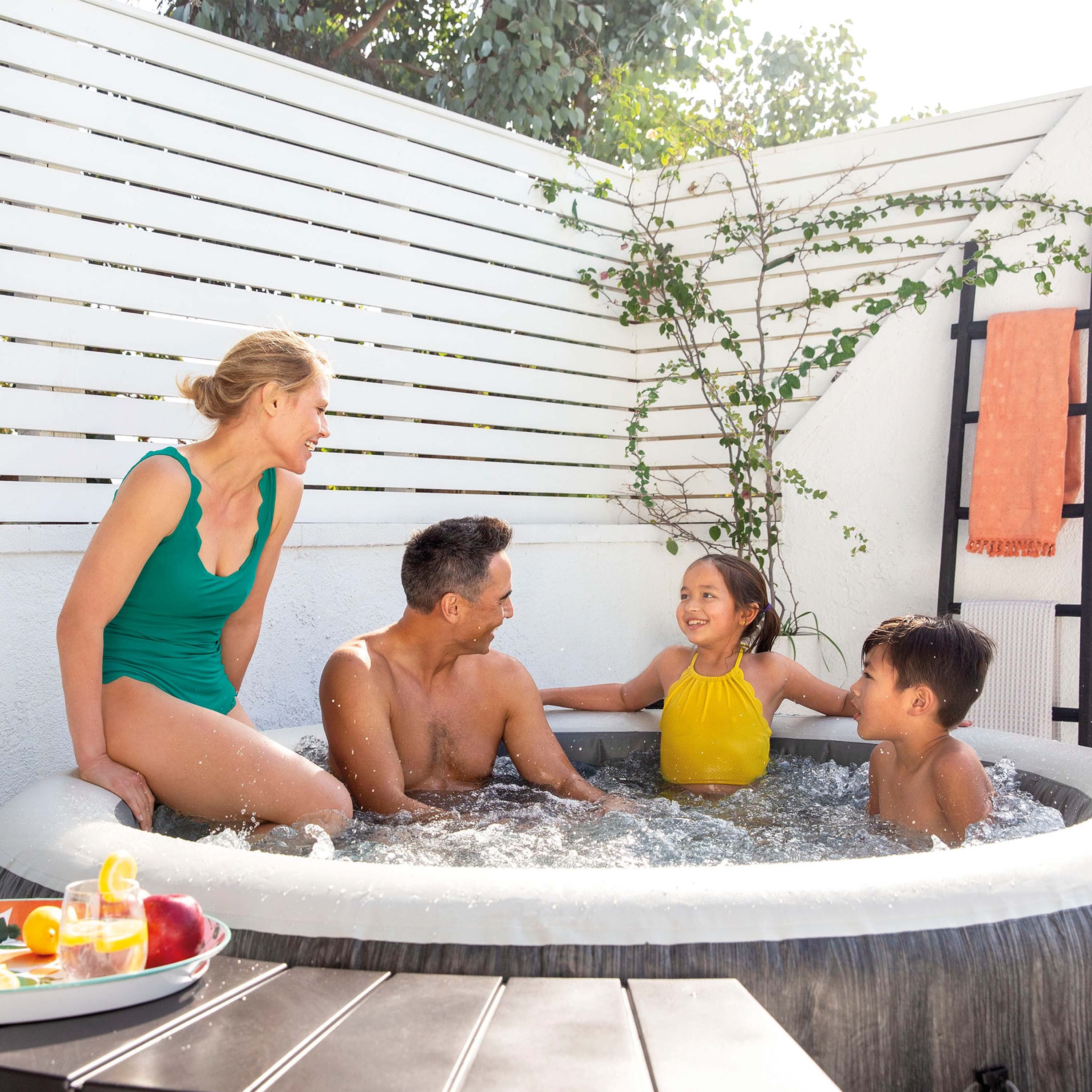 Intex 28440NP PureSpa Greywood Deluxe Spa Idromassaggio 4 Posti