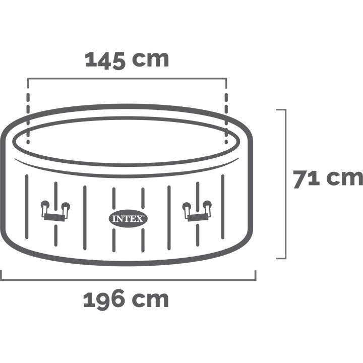 Intex 28440NP PureSpa Greywood Deluxe Spa Idromassaggio 4 Posti