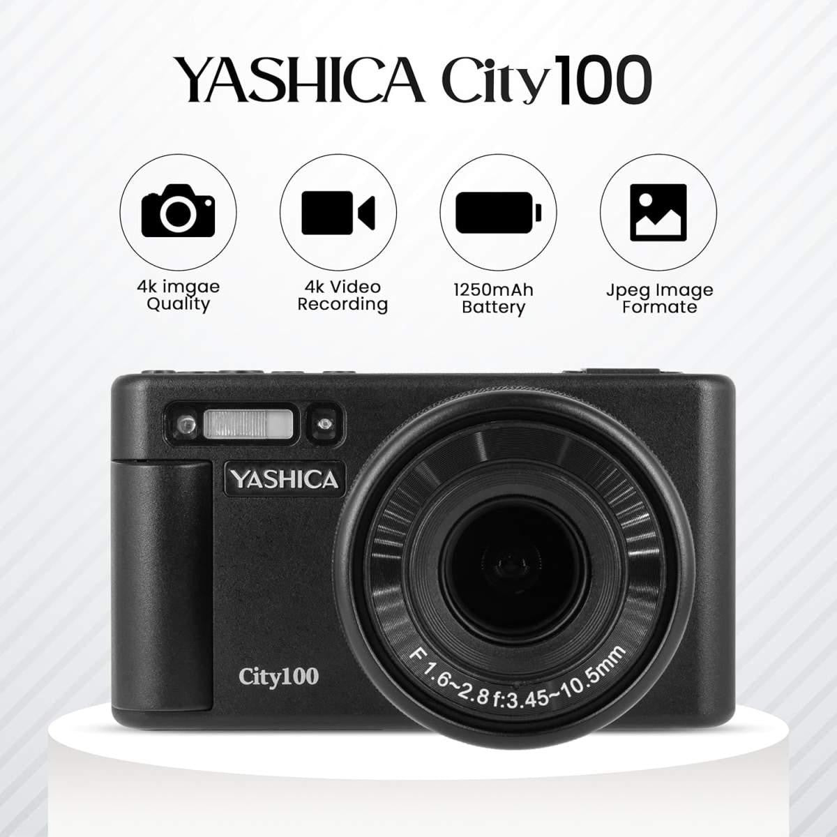 Yashica CITY 100 DIGITAL BLACK GARANZIA UFFICIALE ITALIA 2 ANNI