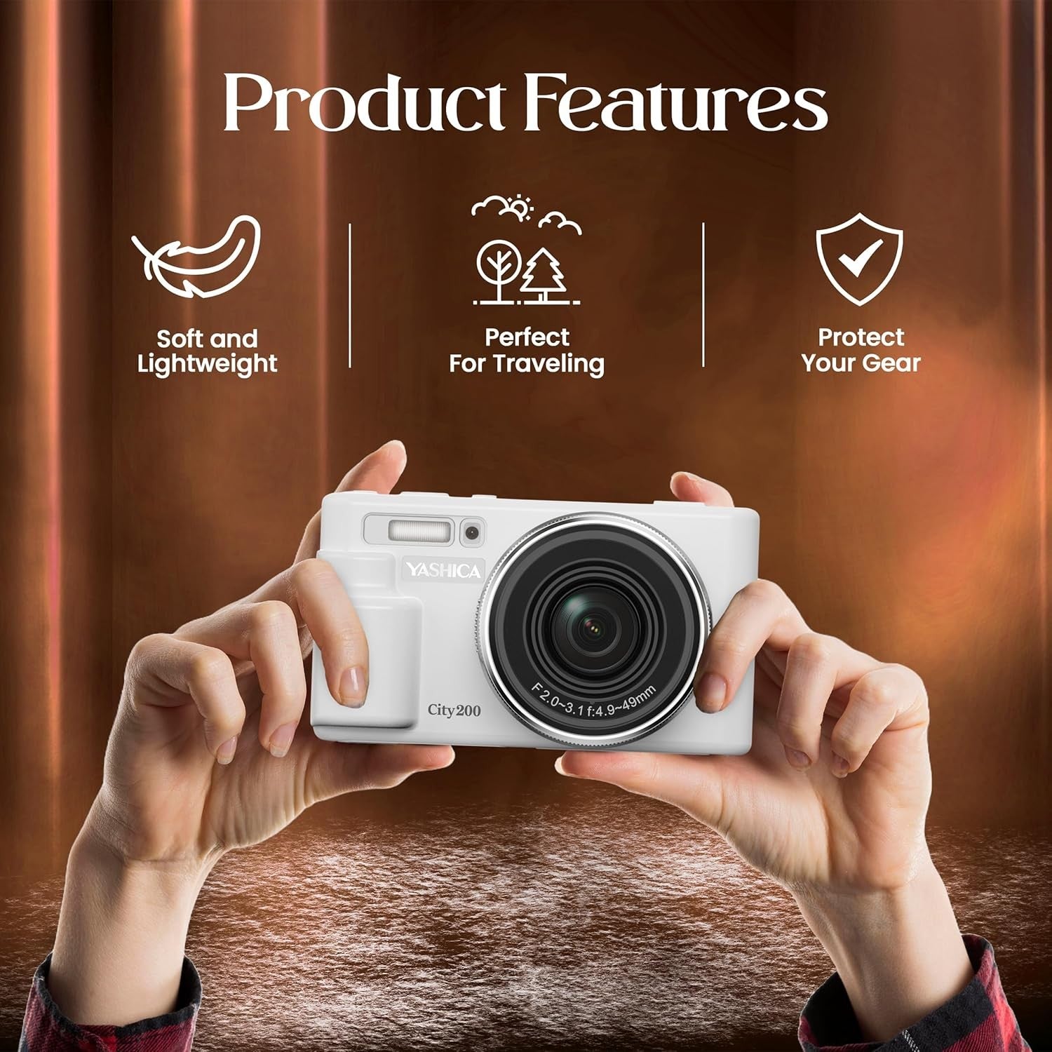 Yashica CITY 200 DIGITAL WHITE GARANZIA UFFICIALE ITALIA 2 ANNI