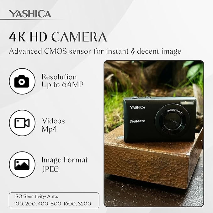 Yashica DIGIMATE BLACK GARANZIA UFFICIALE ITALIA 2 ANNI