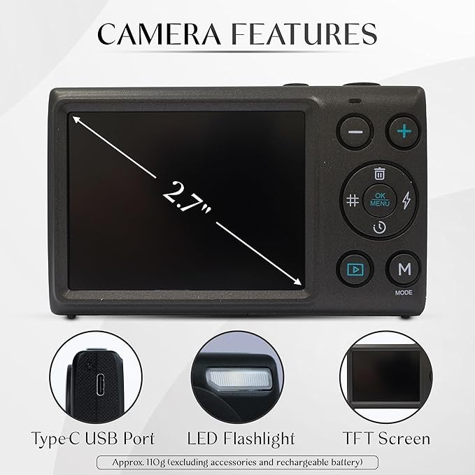 Yashica DIGIMATE BLACK GARANZIA UFFICIALE ITALIA 2 ANNI