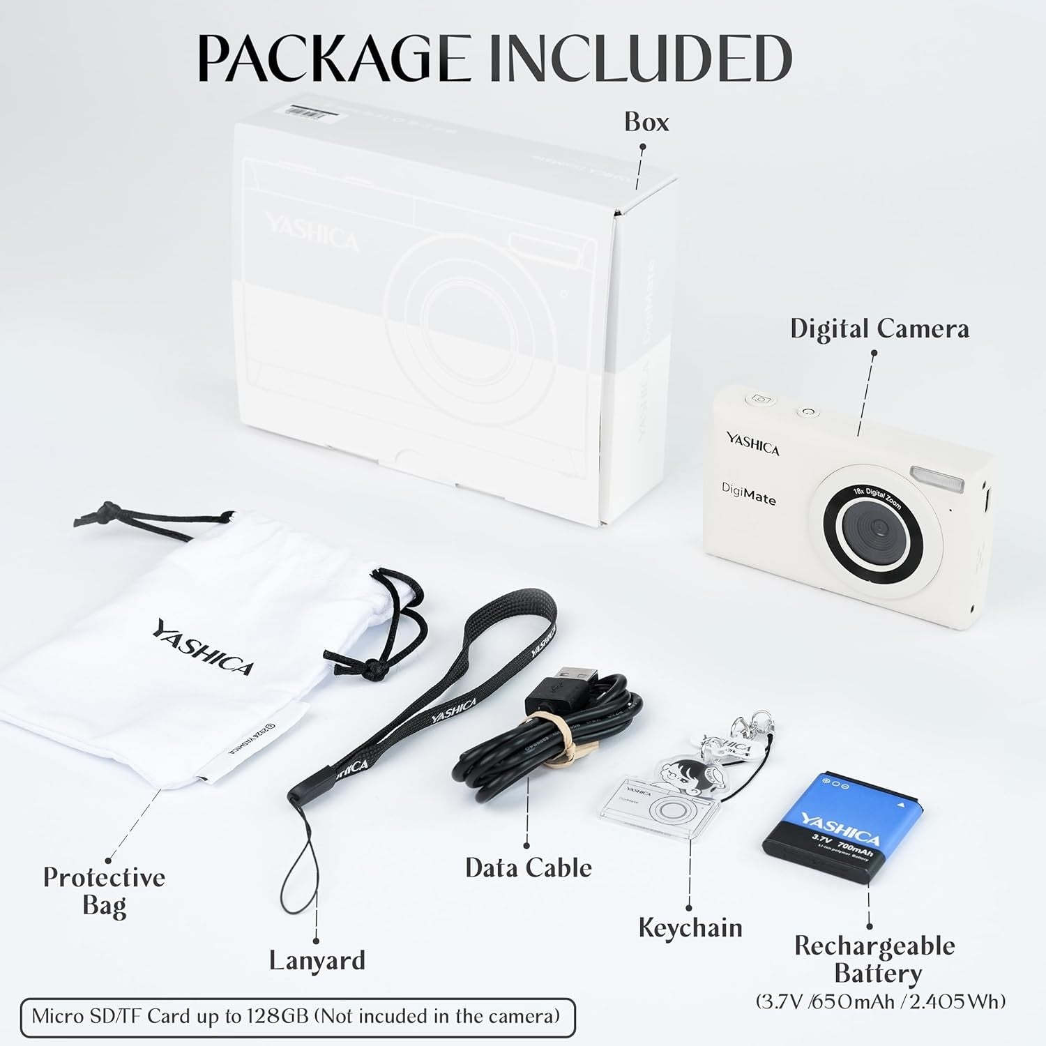 Yashica DIGIMATE OFF WHITE GARANZIA UFFICIALE ITALIA 2 ANNI