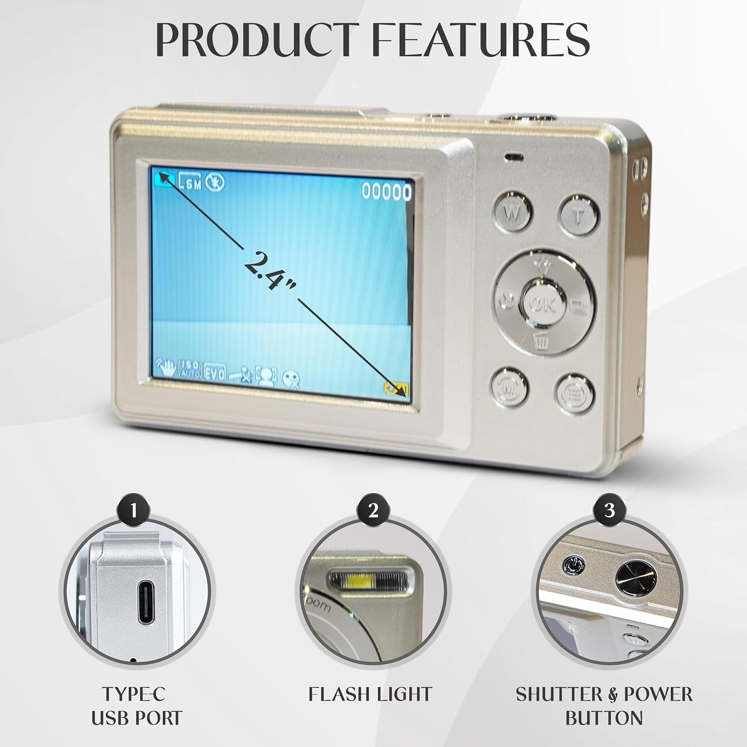 Yashica DIGIPIX 100 SILVER GARANZIA UFFICIALE ITALIA 2 ANNI