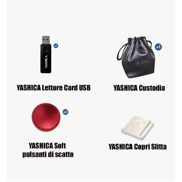 Yashica FX-D BUNDLE SET GARANZIA UFFICIALE ITALIA 2 ANNI