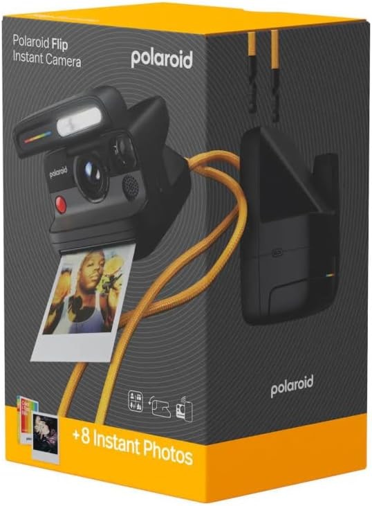 Polaroid FLIP Bundle Film Color Black (8 foto a colori incluse) GARANZIA 2 ANNI UFFICIALE NITAL ITALIA