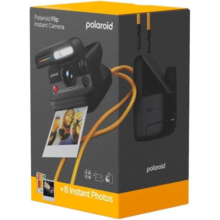 Polaroid FLIP Bundle Film Color Black (8 foto a colori incluse) GARANZIA 2 ANNI UFFICIALE NITAL ITALIA