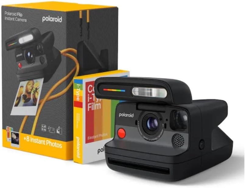 Polaroid FLIP Bundle Film Color Black (8 foto a colori incluse) GARANZIA 2 ANNI UFFICIALE NITAL ITALIA