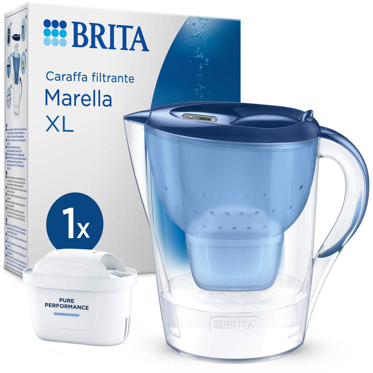 Brita Caraffa Marella XL Blu Capacità 3.5 L , MAXTRA PRO All-in-1