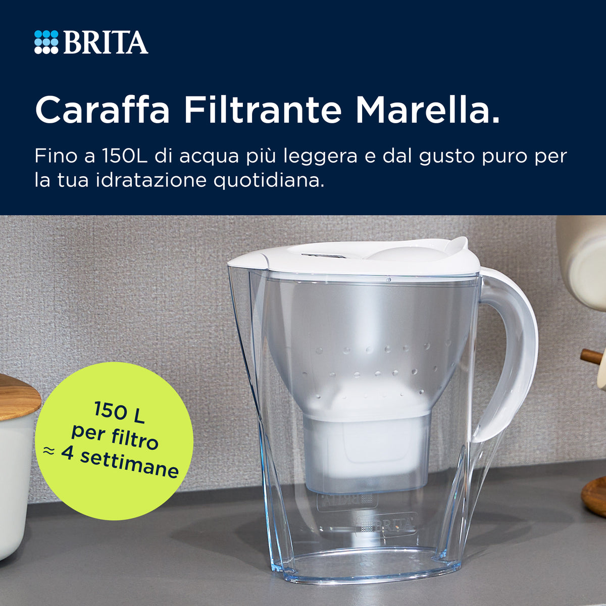 Brita Caraffa Marella XL Blu Capacità 3.5 L , MAXTRA PRO All-in-1