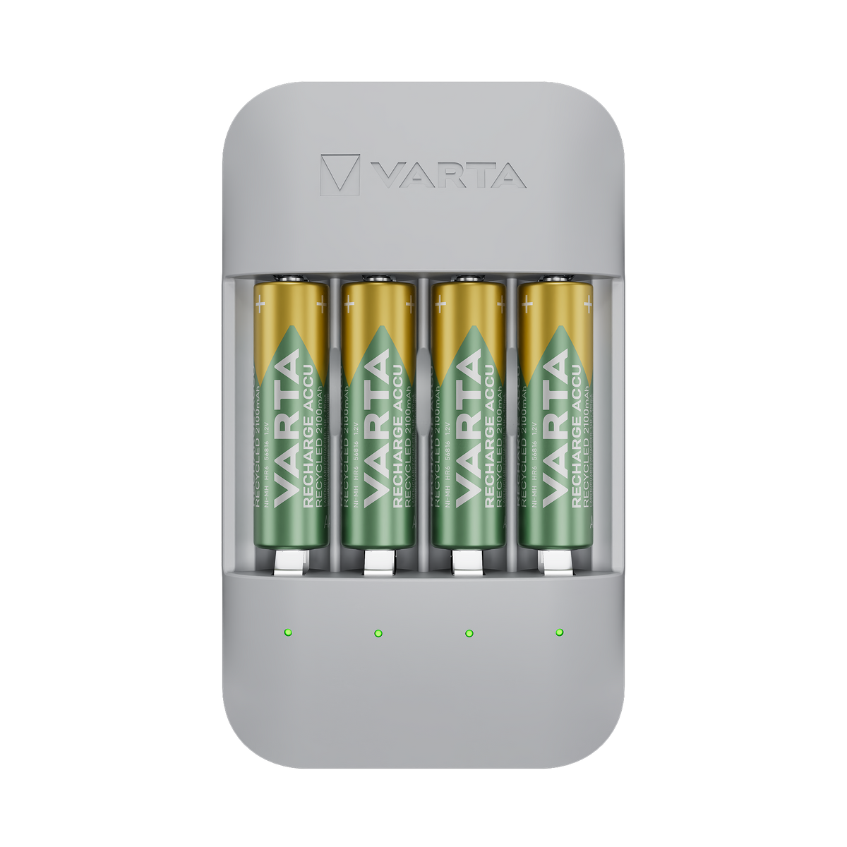 VARTA Eco Charger Pro Recycled USB-C con 4 Batterie Ricaricabili AA / AAA