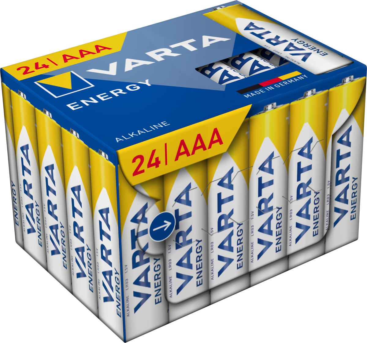 VARTA Energy Pile Alcaline AA / AAA 1,5V – Cube Pack 12 o 24 Batterie