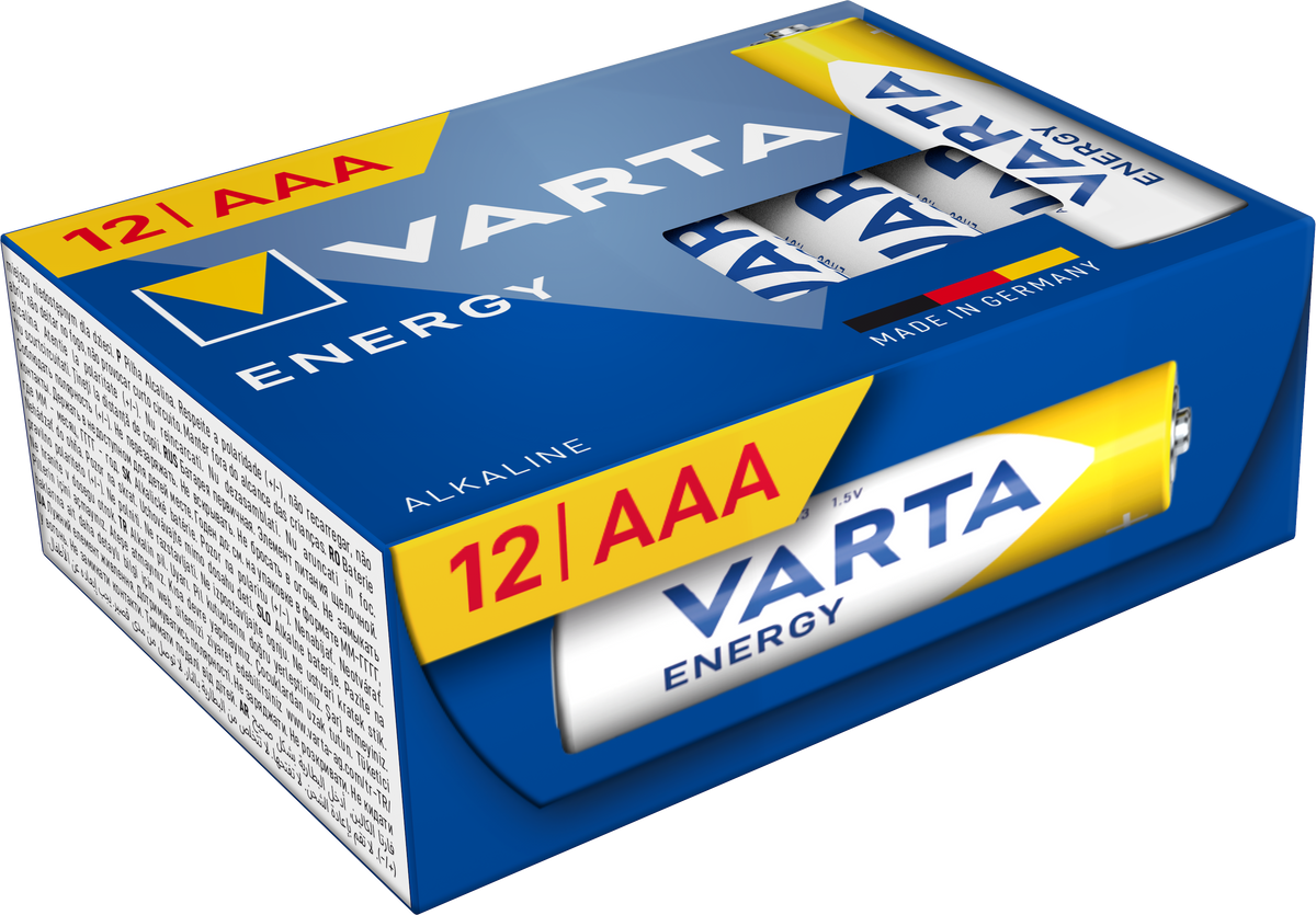 VARTA Energy Pile Alcaline AA / AAA 1,5V – Cube Pack 12 o 24 Batterie